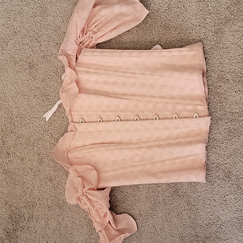 Corset Story Pink Lace Off the shoulder Corset Fairy